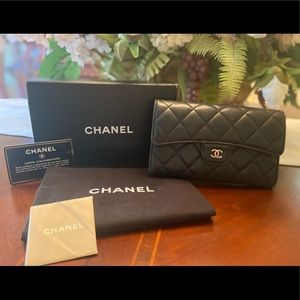 Chanel Quilted Trifold Wallet